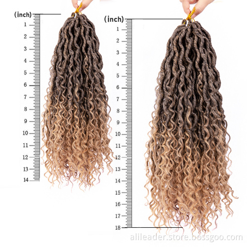 Model River Faux Locs Freetress Boho Crochet Hair